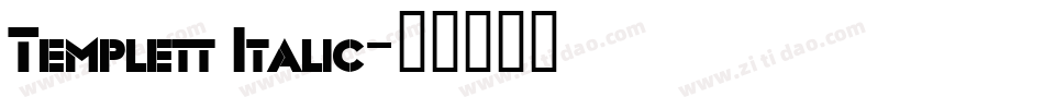 Templett Italic字体转换